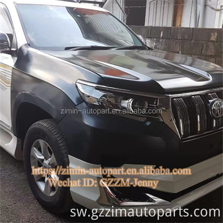 Kwa Toyota Prado Mwili Kit Front Bumper Headlight Grille kwa FJ120 2003-2009 Uboreshaji hadi Prado FJ150 2018+